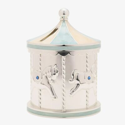 Bambino Blue Carousel Money Box Gift CG1920B