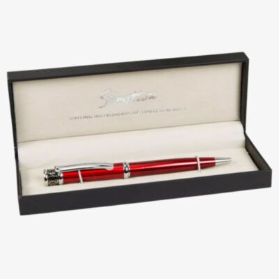 Stratton Red Patterned Ballpoint Pen ST1019