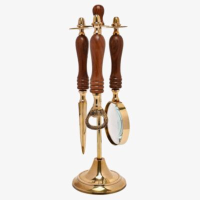 Harvey Makin Magnifying Glass Letter Opener And Bottle Opener Stand Gift HM2434