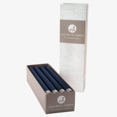 Northern Lights 12 Pack Midnight Blue Taper Candles NL153