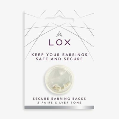 Connoisseurs Lox Silver Tone Earring Backs LOX 2SDP