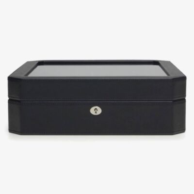 WOLF Black Windsor 15 Piece Watch Box 4585029