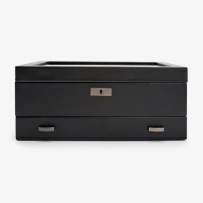 WOLF Axis Powder Coat 10 Piece Watch Box With Drawer 488203