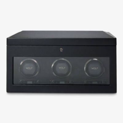 WOLF British Racing Black Triple Watch Winder 792302