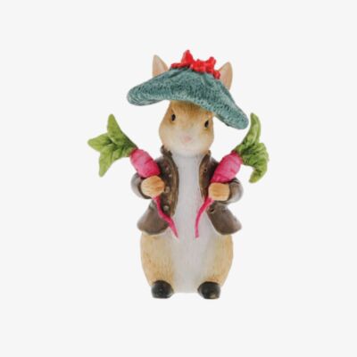 Peter Rabbit Benjamin Bunny Collecting Radishes Figurine A31857