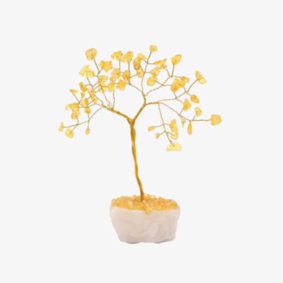 Miniature Citrine Gemstone Tree Ornament SP3312
