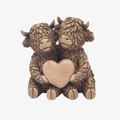 Hughie Highland Cows Love Heart Ornament LP74102A