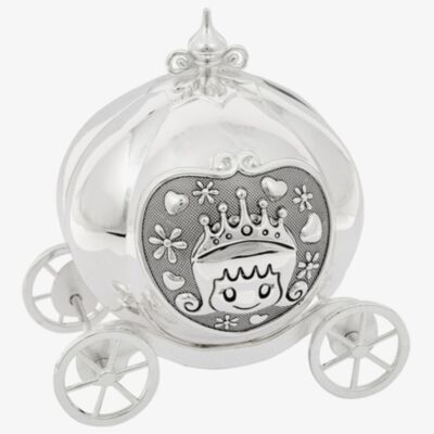 Silver Plated Pumpkin Princess Money Box 201658