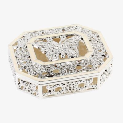 Silver Butterfly Trinket Box 14138