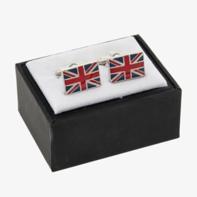 Equilibrium Silver Plated Union Jack Cufflinks 329570
