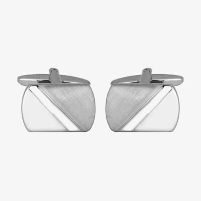 Dual Finish Brushed & Shiny Cufflinks 90-1129