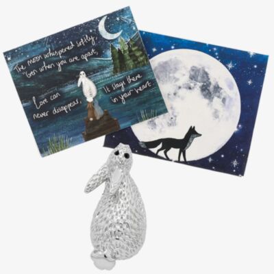 Silver Plated Rabbit Brooch 364355