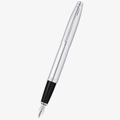 Cross Calais Polished Chrome Stainless Steel Medium Nib Fountain Pen AT0116-1MS