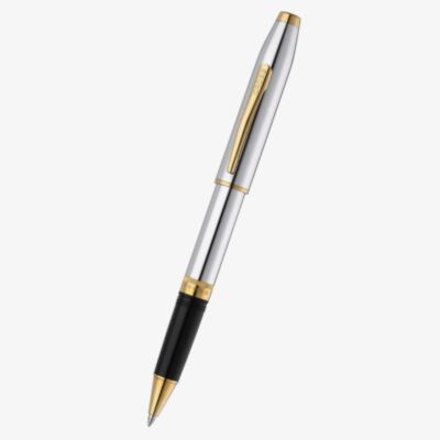 Cross Foundry Polished Chrome & Gold Rollerball Pen AT0815-3