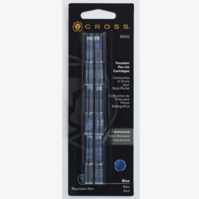Cross Fountain Pen Blue Ink Cartridge AT8920