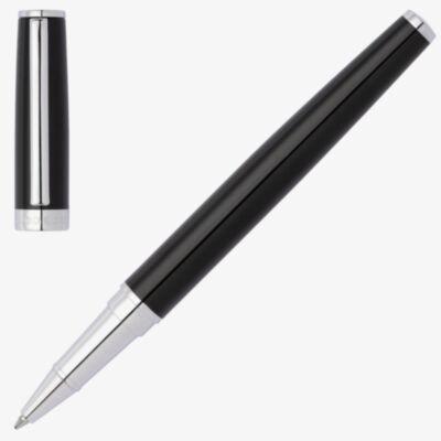 BOSS Gear Icon Black & Chrome Plated Rollerball Pen HSN2545A