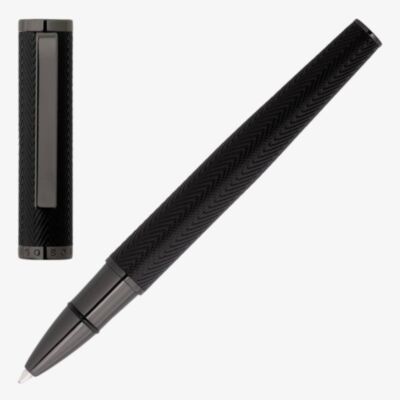 BOSS Formation Herringbone Gunmetal Rollerball Pen HSI1065D