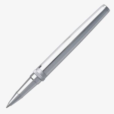 BOSS Gear Metal Silver Chrome Rollerball Pen HSN9675B