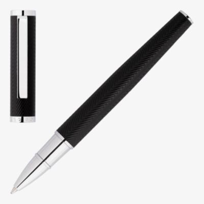 BOSS Formation Herringbone Chrome Rollerball Pen HSI1065B