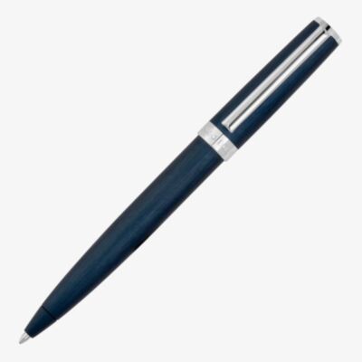 BOSS Gear Silhouette Brushed Navy Ballpoint Pen HTH4414N