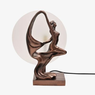 Art Deco Bronze Finish Dancer Figurine Lamp L2939