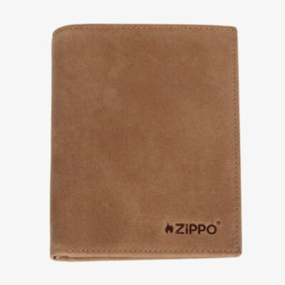 Zippo Vintage Brown Leather Card Holder Wallet 2008008