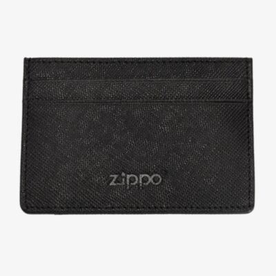 Zippo Saffiano Black Leather Money Clip Wallet 2007079