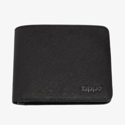 Zippo Saffiano Black Leather Wallet 2007077