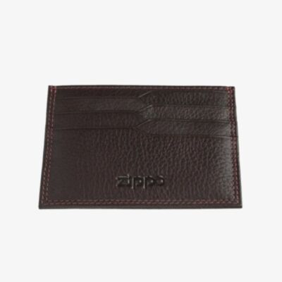 Zippo Brown Leather Card Holder Wallet 2006033