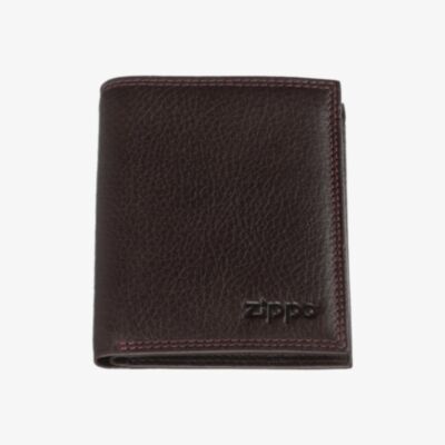 Zippo Brown Leather Tri-Fold Wallet 2006048