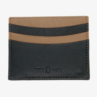 Black & Brown Leather Credit Card RFID Wallet LX-02