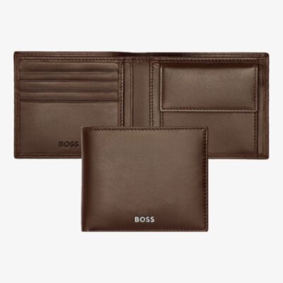 BOSS Classic Smooth Brown Coins Wallet HLM403Y