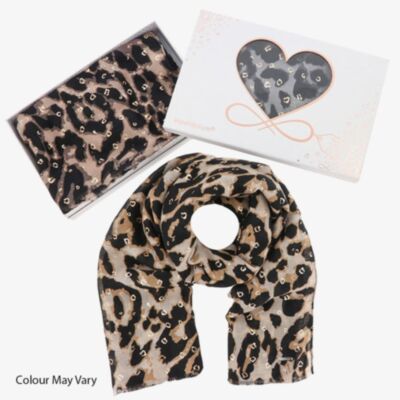 Equilibrium Ladies Animal Print Boxed Scarf 359891