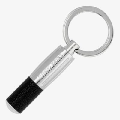BOSS Pure Iconic Black & Chrome Keyring HAK410A