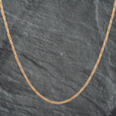 Pre-Owned 9ct Yellow Gold Twisted 20 Inch Foxtail Chain 41021420