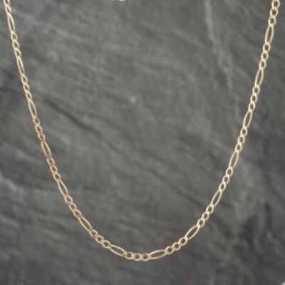 Pre-Owned 9ct Yellow Gold 3+1 24 Inch Figaro Chain 41021513