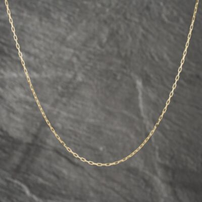 Pre-Owned 9ct Yellow Gold 23 Inch Paper Link Chain 41021522