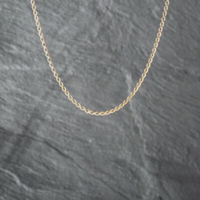 Pre-Owned 9ct Yellow Gold Rounded Fancy 16 Inch Curb Chain 41021553