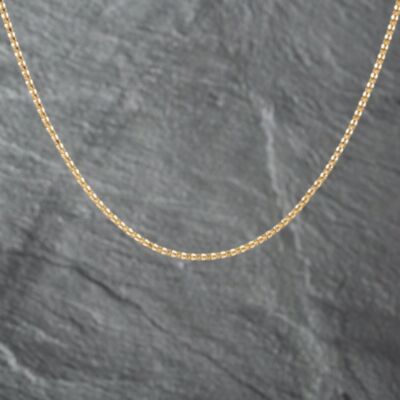 Pre-Owned 9ct Yellow Gold Popcorn Link 17.5 Inch Chain 41021560