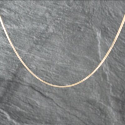 Pre-Owned 9ct Yellow Gold Flat 16-18 Inch Herringbone Chain 41021581
