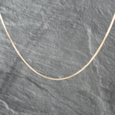 Pre-Owned 9ct Yellow Gold Flat 16-18 Inch Herringbone Chain 41021584