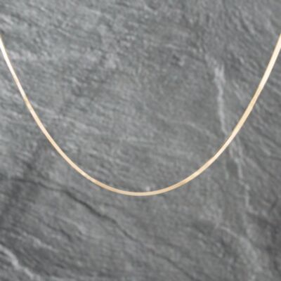 Pre-Owned 9ct Yellow Gold Flat 16-18 Inch Herringbone Chain 41021586