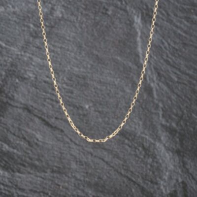 Pre-Owned 9ct Yellow Gold Diamond Cut Oval 18 Inch Belcher Chain 41021591