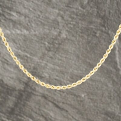 Pre-Owned 9ct Yellow Gold 18 Inch Rope Chain 41021663