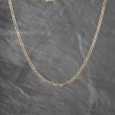Pre-Owned 9ct Yellow Gold 22 Inch Figaro Chain 41021748