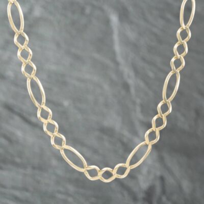 Pre-Owned 9ct Yellow Gold 3+1 Link 20 Inch Figaro Chain 41041312