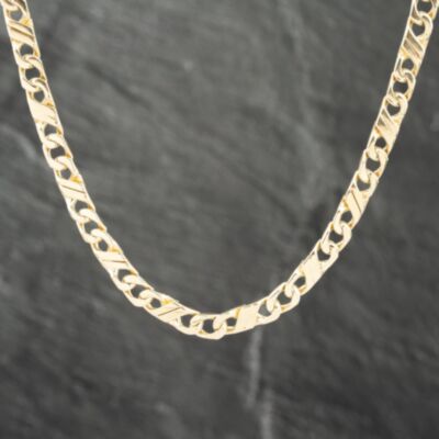 Pre-Owned 14ct Yellow Gold Double Fancy 26 Inch Curb Chain 41041432