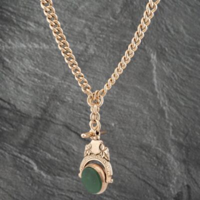 Pre-Owned Vintage 9ct Rose Gold Graduated Double Albert With T Bar & Swivel 16 Inch Curb Chain 41041479