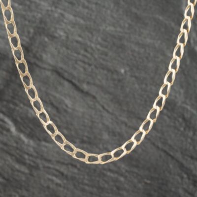 Pre-Owned 9ct Yellow Gold Square 20 Inch Curb Chain 41041487