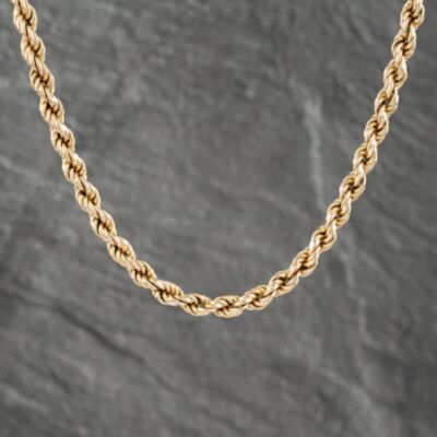 Pre-Owned 9ct Yellow Gold 16 Inch Rope Chain 41041506